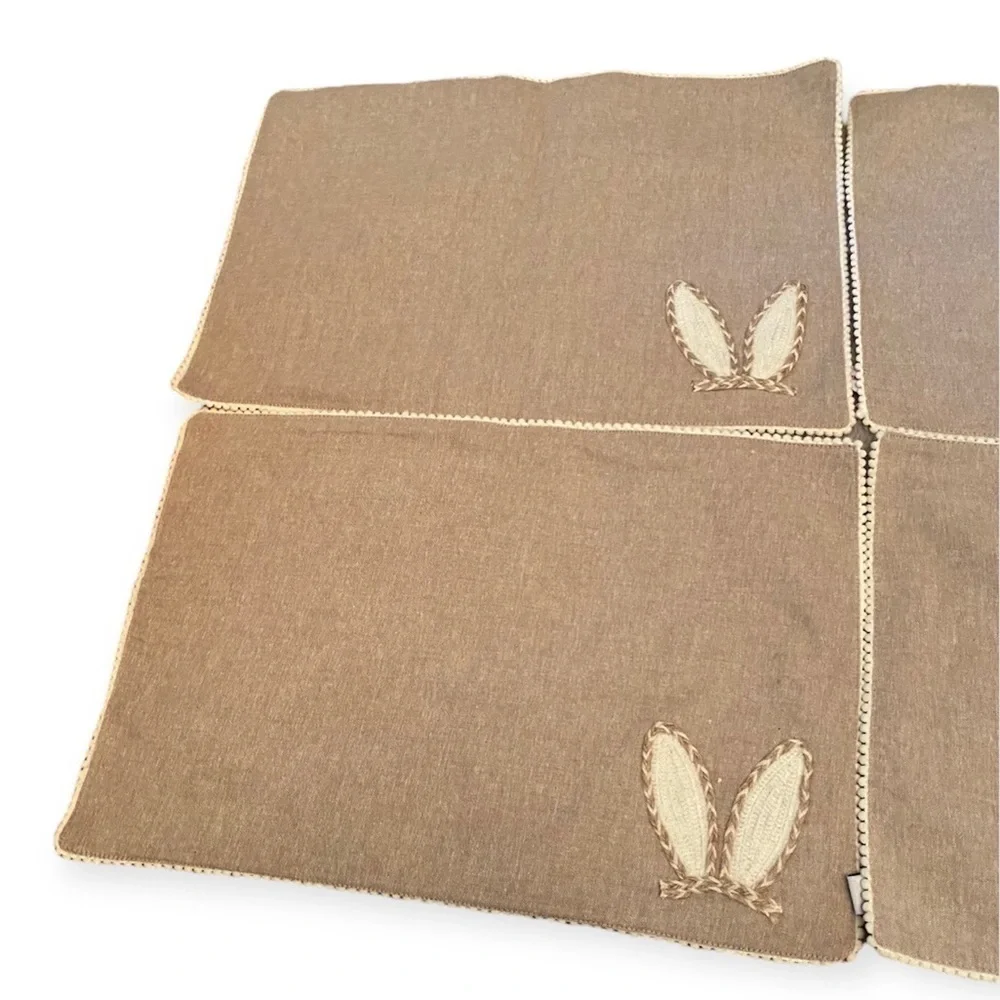 TABITHA WEBB NEUTRAL EASTER BUNNY PLACEMATS